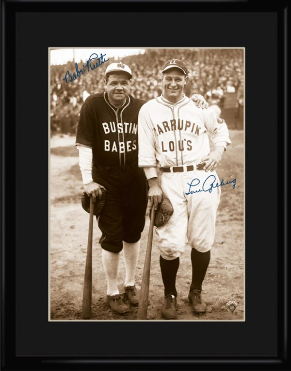 A baseball signed by Babe Ruth and Lou Gherig from 1927 is