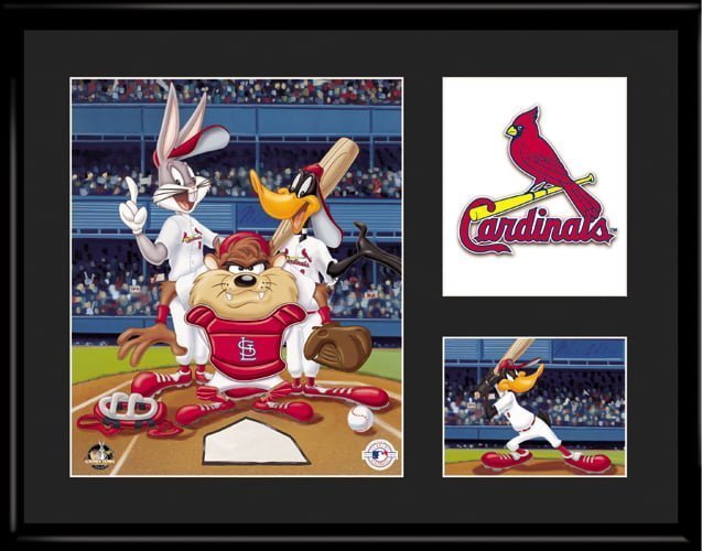 St. Louis Cardinals Baseball Bugs Minimalist Looney Tunes Collection 14 x  20 Fine Art Print by artist S. Preston - Ltd Ed of 100