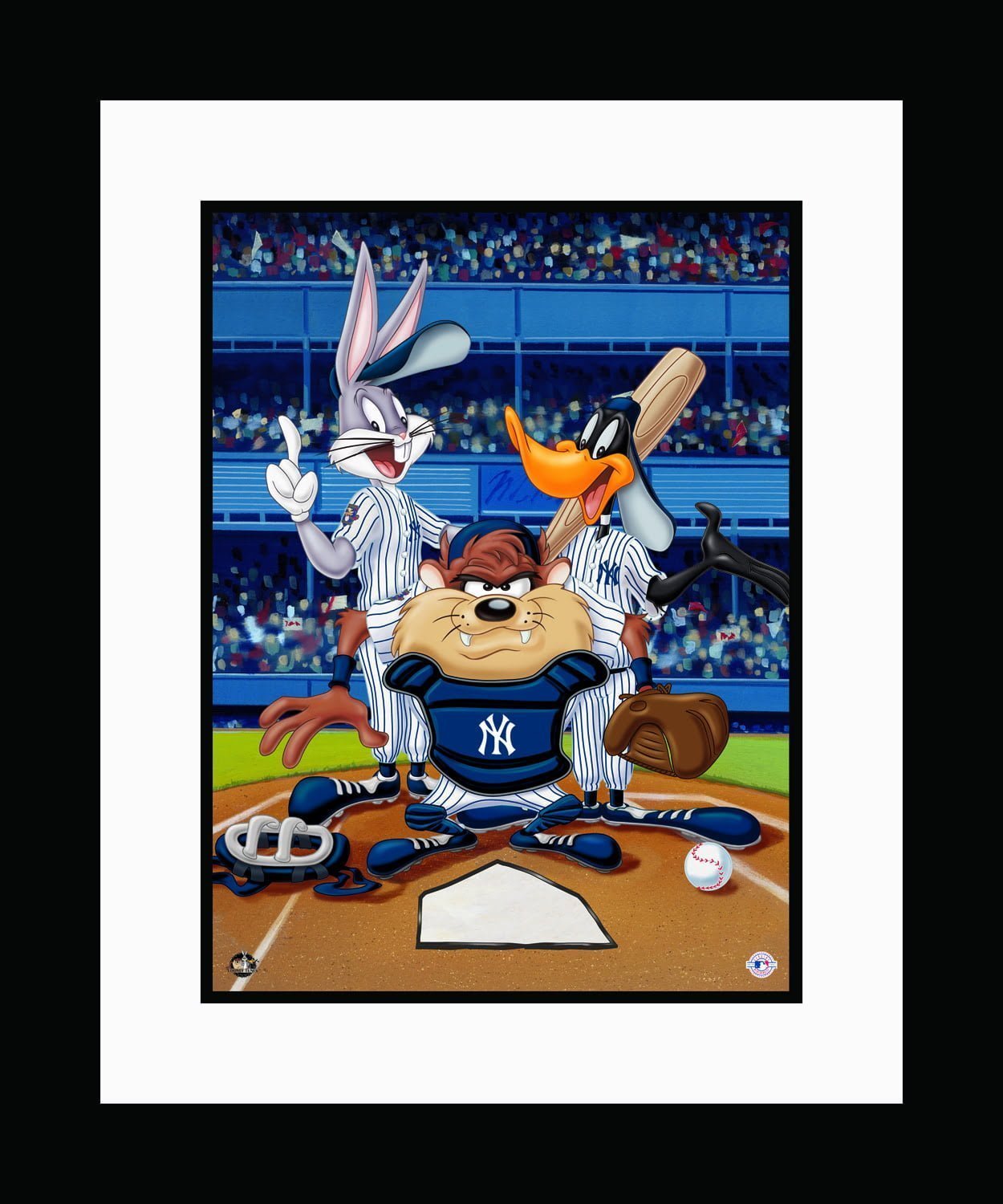 New York Yankees Looney Tunes Lithograph #10/1000 Bugs Bunny Daffy