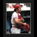 Johnny Bench Signs For the Kids - Signed Framed Photo - Classic
