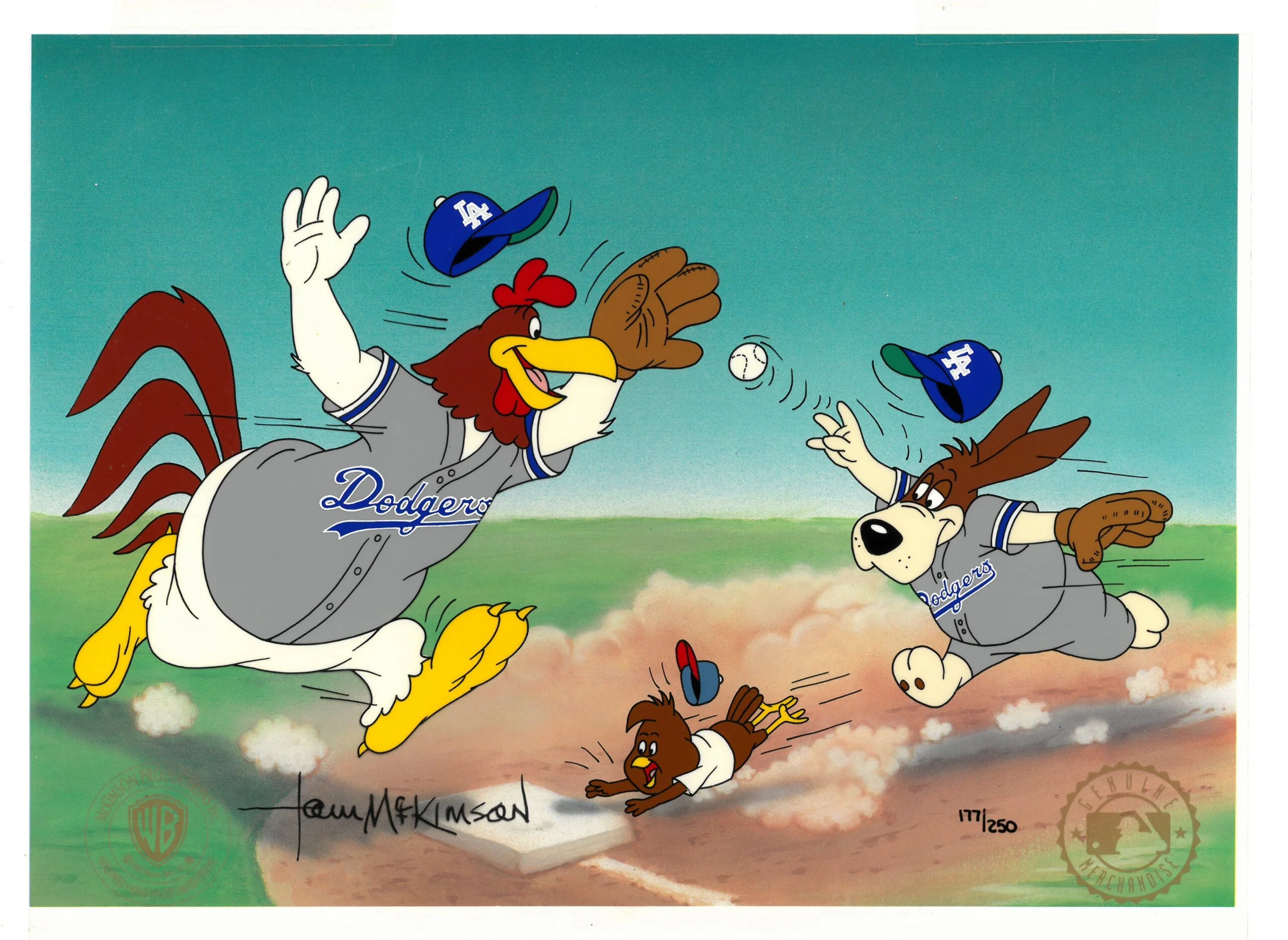 Los Angeles Dodgers 14 x 20 Looney Tunes Limited Edition Fine